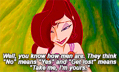pre-med-timelord:  modernathena90:  disneyismydreamcometrue:  queentianas:  MEGARA + quotes  Anything your heart desires . : * :  Love sassy Megara 😍  She’s the best. 