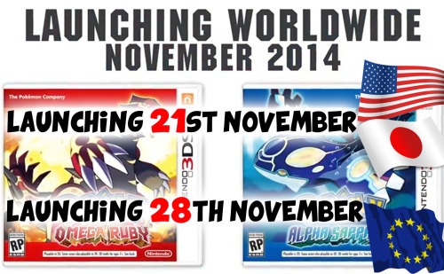 lifeofapokemontrainer:tomileaks:Nintendo intends to launch Pokémon Omega Ruby and Alpha Sapphire in 