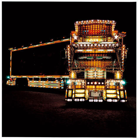 odditiesoflife:  The Amazing Dekotora Trucks of Japan Covered in chrome and gleaming neon, big rigs from across Japan are sporting amazing light shows that rival even the brightest of casinos. The practice of turning one’s truck into a moving piece