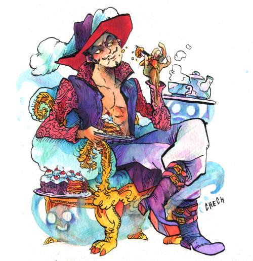 another One piece art trade with my sister ♥ this time mighty Mihawk ♥