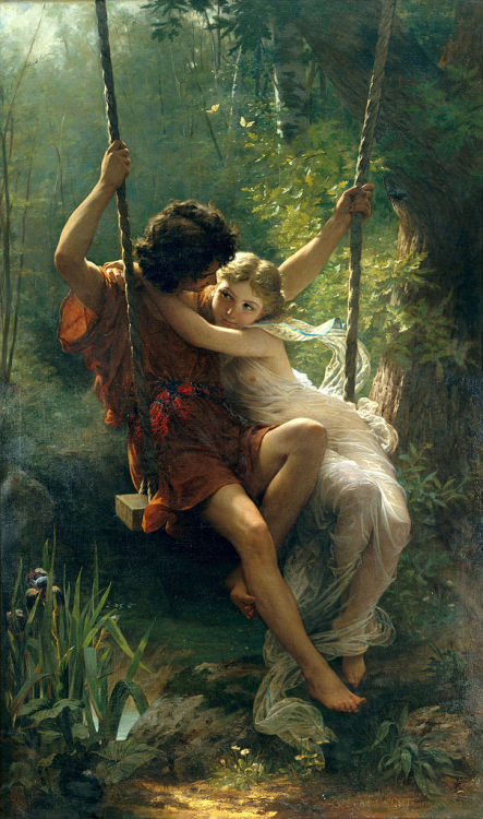 artfoli: Springtime, 1873, and The Storm, 1880, by Pierre Auguste Cot (1837-1883)