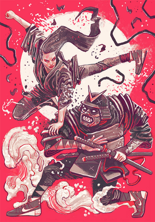 giangalang:  “1 on 1″ 12.5″x18″ Digital, Acrylic. 2015.