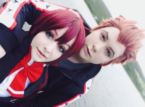 catmerch:  Seijuro and Gou met up after classes by the pond~（ゝ。∂ ）♡