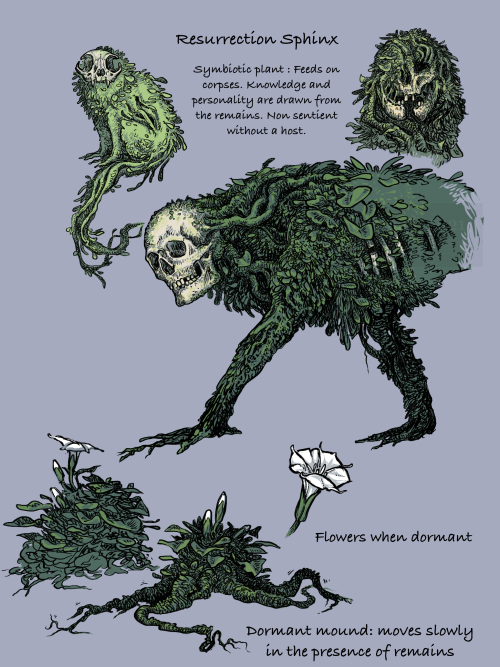 thedancingemu:Monster concept for my partner’s Olm project. A TTRPG game that may or may not e