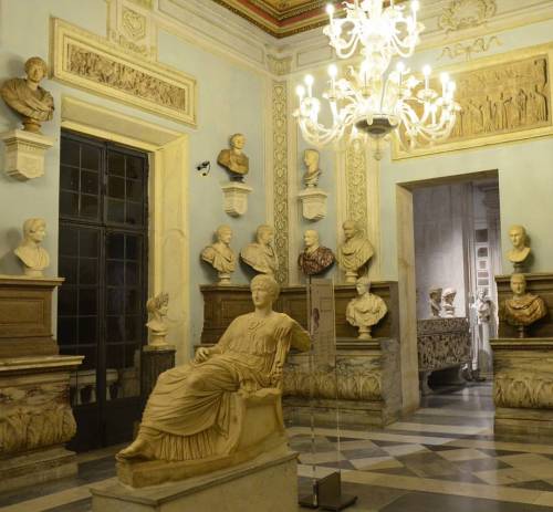 themuseumguy:#rome #roma #museicapitolini #emptycapitolini #museum #roman #portraits #marble #room #