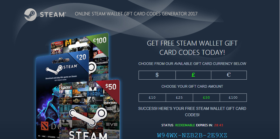 Steam Wallet Codes Generator 2021 — Get Free Steam Gift