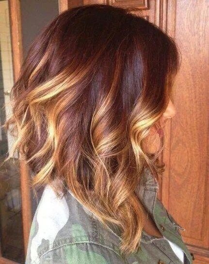 Ciara medium hairstyle ombre hair