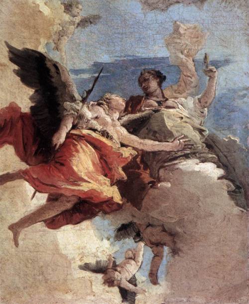 allegoryofart: Allegory of Strength and Wisdom, Giovanni Battista Tiepolo, 1740-43
