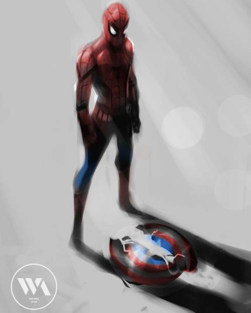 Late night sketch! I love the new Spider-Man costume! I can’t wait for #captainamericacivilwar