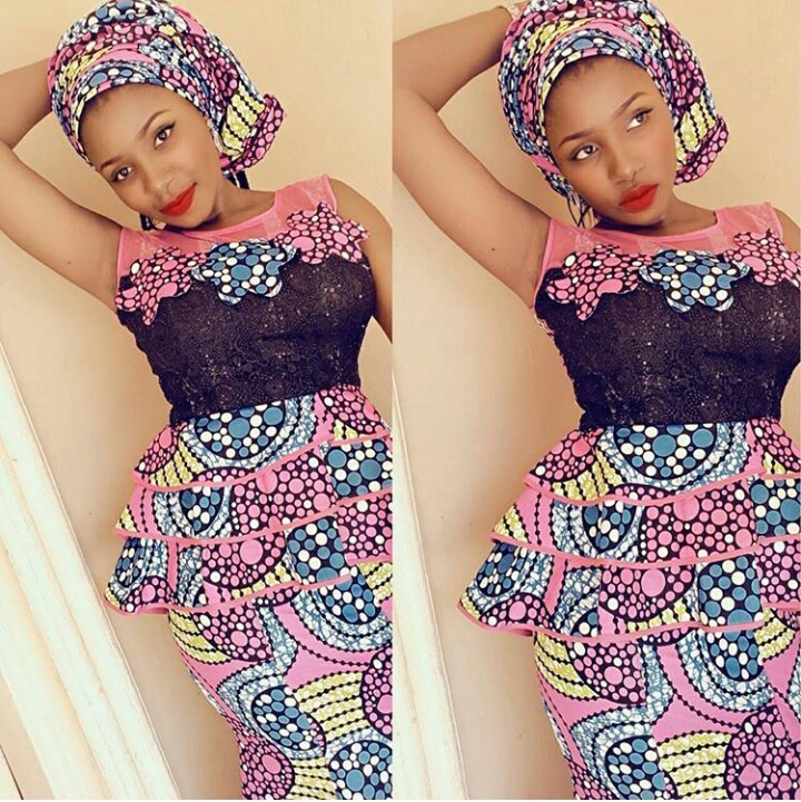 ankara peplum tops with lace