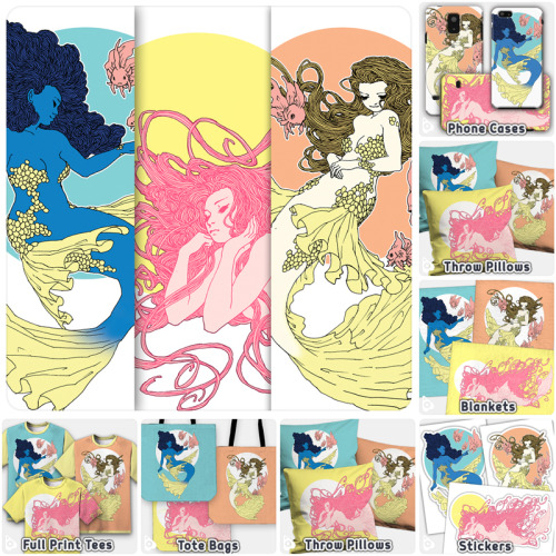 weejapeeja: Enchanting Mermaid Princesses, by @artoftrungles!Available on these items and more! Only