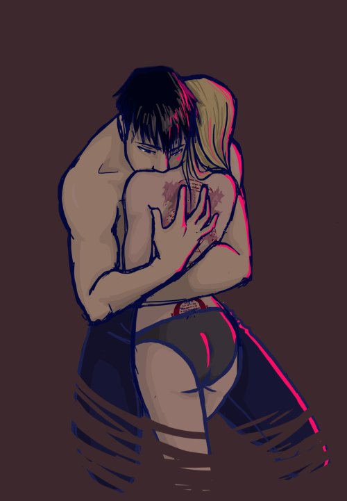 bookshelpmescape:Tbh I think Roy didn’t completely finish scarring all of Riza’s back because he rea