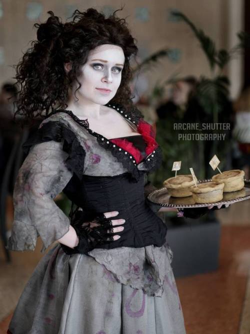 A collection of hall shots from Metrocon of my Mrs. Lovett cosplay from Sweeney Todd! I unfortunatel