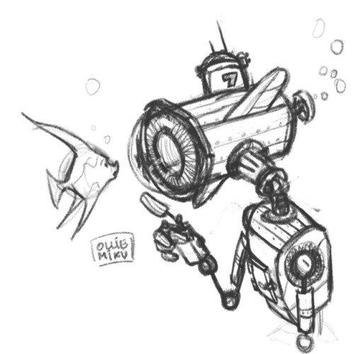 More robots for inktober prep! Yes I drew a mecha and I’m sorry there is not consistency with 