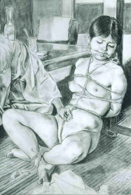 peachstripe: Some early Japanese bondage art from the pre-manga era by the artist Yoji Muku. What I 