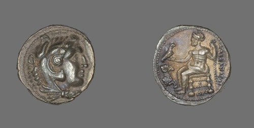 Tetradrachm (Coin) Portraying Alexander the Great, Ancient Greek, -336, Art Institute of Chicago: An