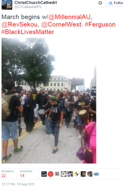 iwriteaboutfeminism:  #MoralMonday march begins in St. Louis. Protesters gather outside of Federal Courthouse, read demands.Part 1Monday, August 10, 2015 