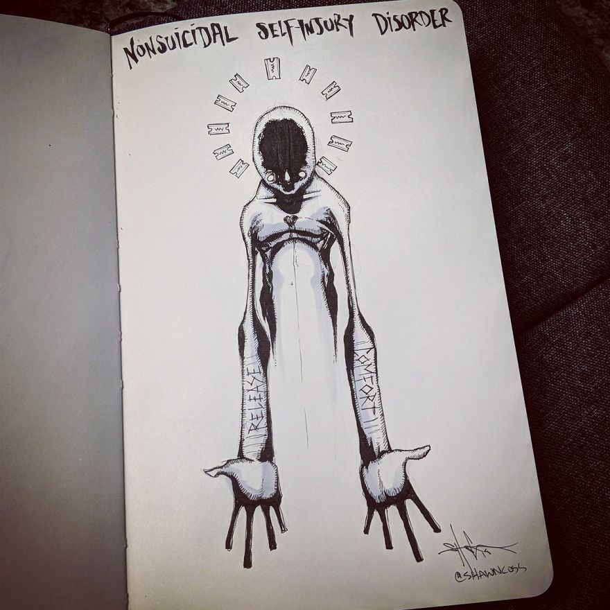 Mental Illness And Disorders Illustrations.