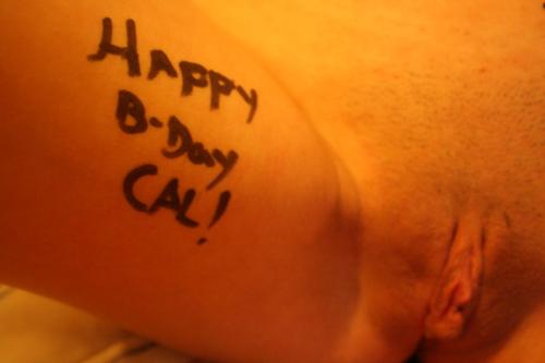 cuckold-cn:  Cal, it’s your B-day today. Thank you for every joy from you - my WHITE GOD. Please take me as a present and use me every way you want!!!