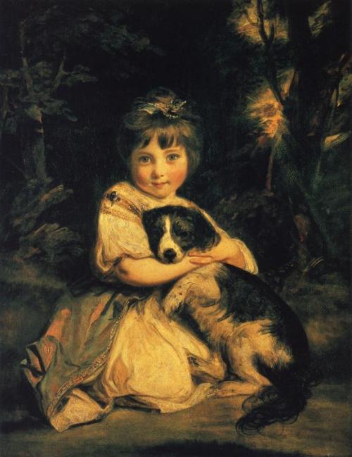 artist-joshua-reynolds: Miss Bowles, 1775, Joshua ReynoldsMedium: oil,canvas