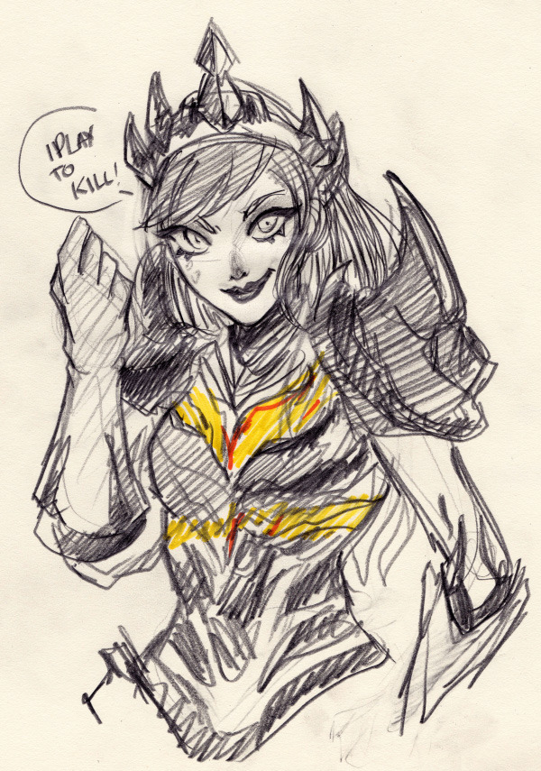 jowah: DVA The Destroyer looks amazing I had to insta sketch her ASAP!! Edit! I am