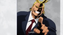 rokunagi:reblog if you would eat lunch with all might  I&rsquo;m getting a distinct &ldquo;anime Trump&rdquo; vibe from this.