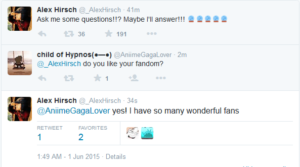 laur-rants:  Alex Hirsch being a perfect cinnamon roll on Twitter to his fans.