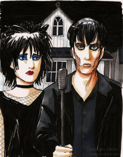 Rememberthenightrider:  British Gothic Siouxsie Sioux And Peter Murphy  Omg, This