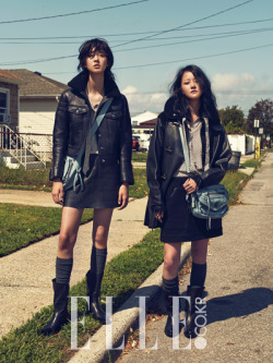 koreanmodel:  Kang Soyoung and Hyoni Kang by Zoo Younggyun for Elle Korea Nov 2014