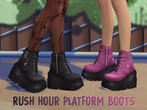 Rush Hour Platform BootsI am happy to share my possible new fave boots?! They were based on the Demo