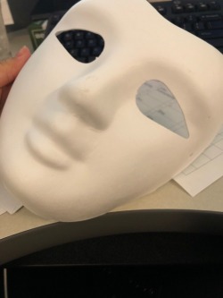 Its mental health awareness month and my job is having us do mask contest that reflect our experiences and so this is mine so far. I decided to draw out a faucet to attach to the side as the release. 🚰