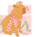 noticemedeku:strawberry scarf challenge 🍓! [capybara ref]