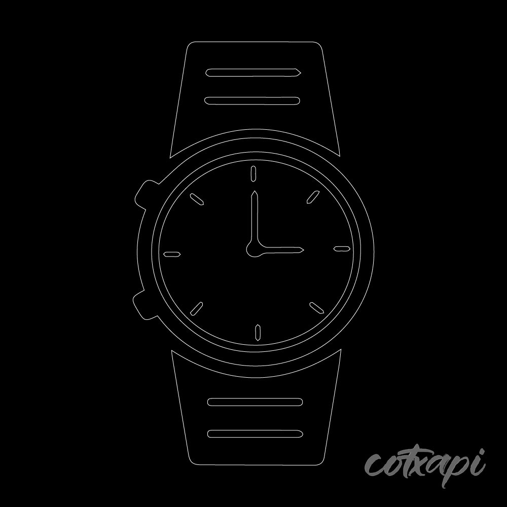 Watches icon in vector Quartz watches Chronograph watches Wrist watches outline in vector