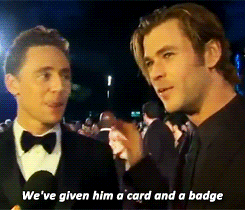 sterek-is-gayer-than-barrowman:  thorlokid:  x  I can honestly hear Tom’s laughter