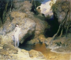 fletchingarrows:  hypnoticlandscape:  ferdinand keller  the faun and the nymph 