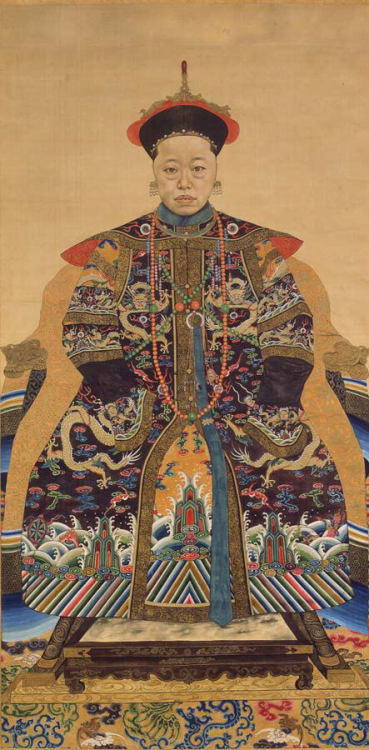 Unknown Artist, “Imperial Portrait". Ink & color, 1800s (Qing Dynasty).