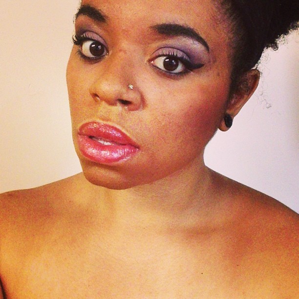 #purple smoky eye and plum #lipstick