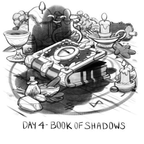 Day 4 of Inktober- Book of shadows.