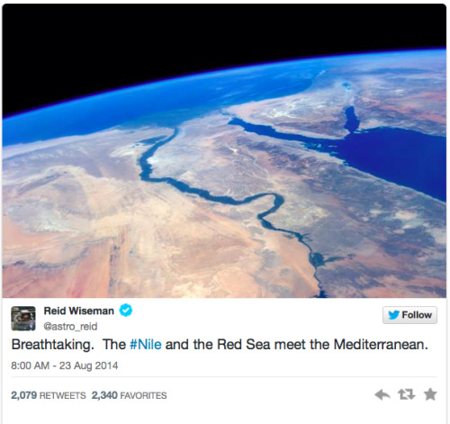 uwwblogger:  micdotcom:  55 Twitter photos from space that will fill you with ethereal wonder Reid Wiseman is a national treasure. Follow micdotcom   This is unreal.