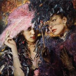 elledark:  &ldquo;Fashion is always a form of communication and a great hat speaks for itself.&rdquo; ..  (quote unattributed) .. (art Vladimir Mukhin) 