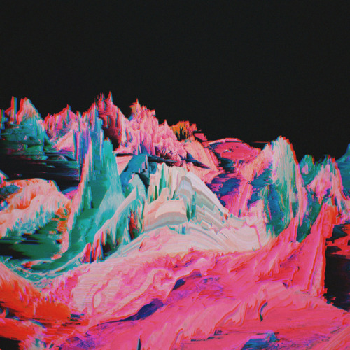 lesstalkmoreillustration - Abstract Glitch Landscape Art Prints...