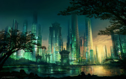 fuckyeahcyber-punk:Neo Hong-Kong Sunset by