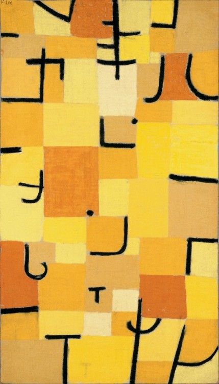 PAUL KLEE, Zeichen in Gelb (Sign in Yellow, 1937). Oil on canvas. Courtesy of the Beyeler Foundation