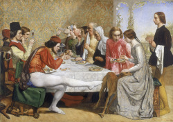 The-Paintrist:  Neutralfool:  John Everett Millais - Lorenzo And Isabella (1849