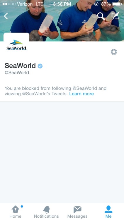 superveggiegoth:  freedomforwhales:  seaworldcares why was I blocked for asking genuine questions using your #askseaworld hashtag, like you invited the general public to do? So you just answer the questions that can be responded to with nice clean PR