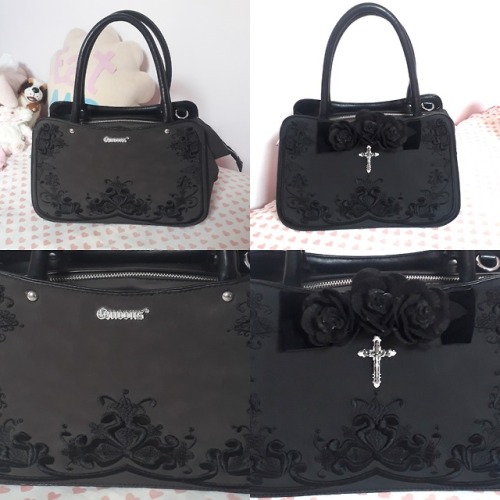 sewaikosew: Not sewing related, but this offbrand bag arrived today. So I painted it black and custo