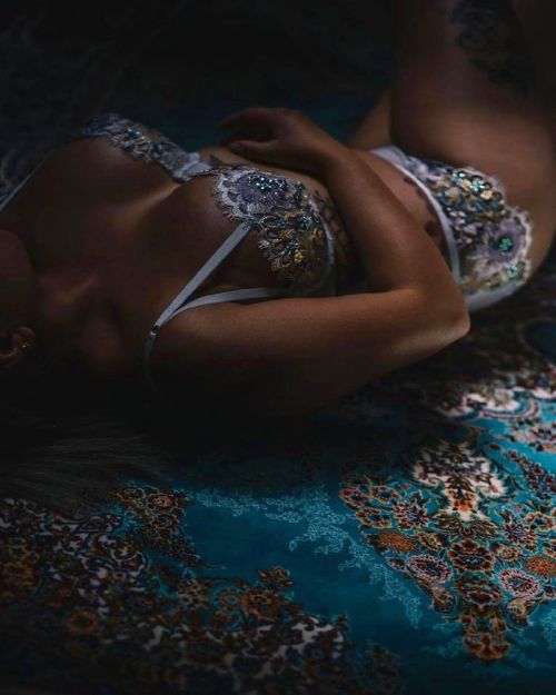Taryn Winters | Pilar • hand beaded and embroidered French scalloped lace set | model + ph Rach