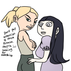 melon-ellen:  I’m making a ppg out of this. Temari being buttercup or blossom and Hinata being bubbles.