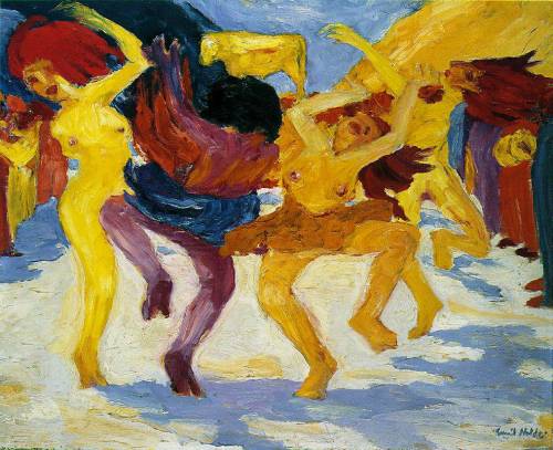 Dance Around the Golden Calf (1910). Emil Nolde (German, Expressionism, 1867-1956). Oil on