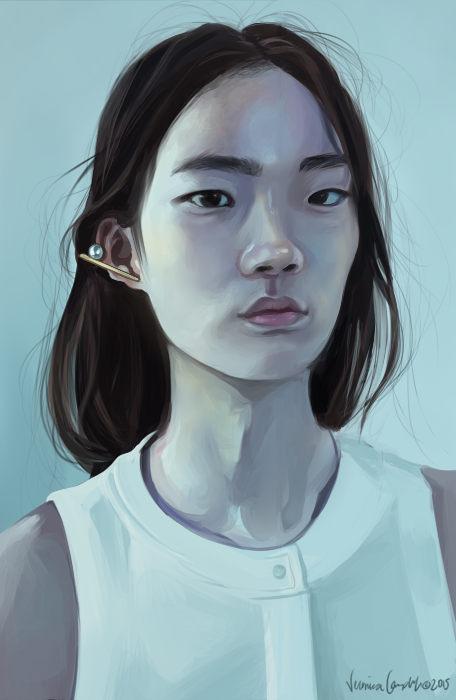 More portrait practice. Model is Shin Hyun Ji for Oyster magazine 2014 - photo by Romain Duquesne